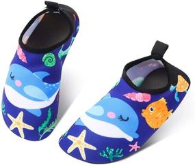 img 4 attached to 🐬 FANKUTOYS Dolphin Water Socks: Top-rated Dolphin Water Shoes for Kids - Ideal for Swimming, Beach, Pool, Yoga, and Sports Activities (Size Reference Picture Included)