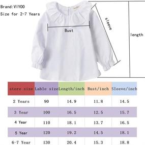 img 3 attached to 😍 Cute and Cozy: VIYOO Little Blouse, Cotton Sleeve Girls' Clothing - Perfect for Comfort and Style!