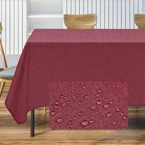 img 4 attached to 💦 Waterproof Rectangle Tablecloth – Resistant and Ruisita Brand