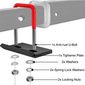 img 1 attached to 🔒 Rubber Coated Hitch Tightener: Anti Rattle Solution for Quiet, Wobble-Free Towing