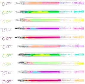 img 4 attached to ✍️ 10 Pack of Magic Gel Pens: Tomorotec Retractable Colored Ballpoint Pen Set for Class Notes, Doodling, Scrapbooking, Drawing, Sketching, Anime, Artist Illustrating, and Office Documents