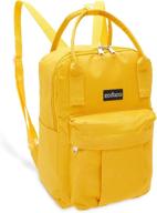 square backpack women yellow inches logo