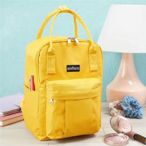 img 3 attached to Square Backpack Women Yellow Inches