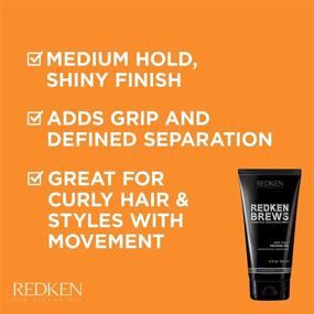img 3 attached to 💇 Redken Brews Holding Gel: Achieve Medium Hold and Medium Shine, Flake-Free Solution for Men's Hair