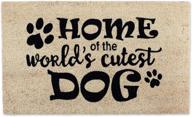 🐶 dii pet print collection natural coir doormat, 18x30, adorable world's cutest dog design logo