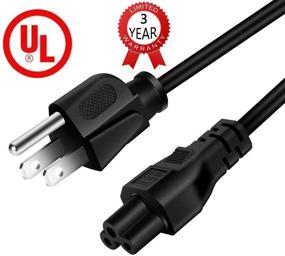 img 3 attached to ⚡ UL-сертифицированный сетевой кабель для переменного тока с 3-контактной вилкой "Микки Маус", длиной 10 футов, совместимый с зарядными устройствами для ноутбуков LG, Dell, HP, Asus, Toshiba, Lenovo, Acer, Samsung.