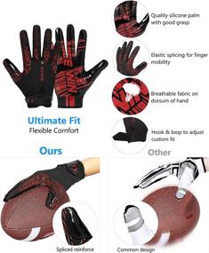 img 3 attached to 🧤 NICEWIN Kids Football Receiver Gloves - Youth Football Gloves