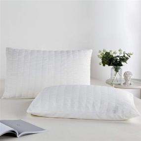 img 1 attached to Dushow California King Duvet Cover Set - White Oversized Comforter Cover with Zipper Closure - Includes 2 Pillowcases and 1 Oversized Duvet Cover