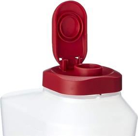 img 2 attached to Goodcook 3 Quart Mixing Bottle with Easy Pour Design, Measure Marks, Rounded Grip, Tighten Square Cap with snap Lock Feature, Clear and Red