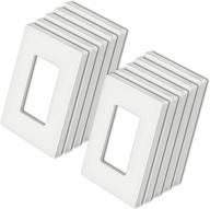 🔌 [10 pack] bestten 1-gang screwless wall plate, uswp4 white series, decorator outlet cover, 4.69” x 2.91”, light switch, dimmer, gfci, usb receptacle logo