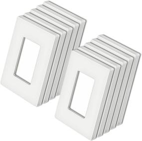 img 4 attached to 🔌 [10 Pack] BESTTEN 1-Gang Screwless Wall Plate, USWP4 White Series, Decorator Outlet Cover, 4.69” x 2.91”, Light Switch, Dimmer, GFCI, USB Receptacle