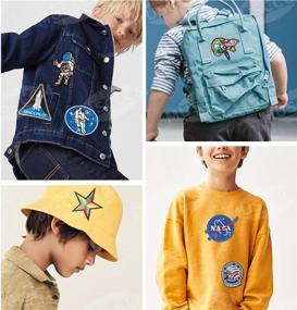 img 2 attached to Muscccm Space Planet Astronaut NASA Iron on Patches - Set of 13 | Embroidered Appliques for DIY Jeans, Jackets, Kid's Clothing, Bags, Caps, Canvas Shoes, Arts, Crafts, Sewing