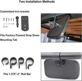 img 2 attached to 🔍 Зеркало заднего вида Ranger UTV Center Mirror Kit | Совместимо с Polaris 2017-2021 Ranger 500 570 900 1000 XP | Каркас Pro-Fit | В комплекте крепление на заводском кронштейне