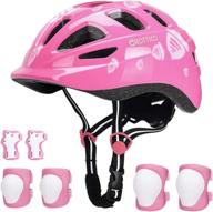 🔒 ultimate safety set for toddlers: acorn pattern ultralight helmet with knee-elbow-wrist pads - adjustable for boys & girls aged 2-10 in biking, skateboarding & scootering logo