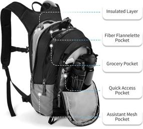 img 2 attached to 2L Auto Shut-Off Water Bladder Hydration Backpack - 🎒 MIRACOL Insulated Backpack for Hiking, Cycling, Running, Climbing, Biking, Camping Gear