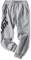 👖 sweatpants with drawstring elastic for boys - gleaming grain clothing logo