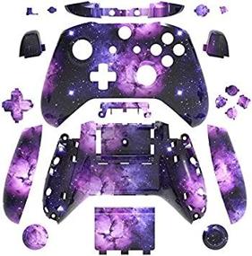 img 4 attached to 🎮 Camouflage Galaxy WPS Hydro Dipped Replacement Housing Shell Set for Xbox One S Slim Controllers with 3.5 mm Headphone Jack (Model 1708)