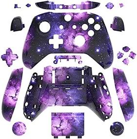 img 1 attached to 🎮 Camouflage Galaxy WPS Hydro Dipped Replacement Housing Shell Set for Xbox One S Slim Controllers with 3.5 mm Headphone Jack (Model 1708)