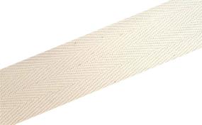 img 2 attached to 🧵 Twill Tape - Cotton Ribbon Webbing - Natural Cloth Strap Herringbone Ribbon for Seam Binding Sewing Trimming Wrapping by Mandala Crafts 1 Inch 50 Yards Off White: Versatile and Durable Twill Tape for All Your Sewing Needs