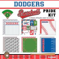 scrapbook customs dodgers pride baseball logo