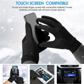 img 2 attached to 🧤 COMENOLE Winter Warm Gloves: Touch Screen, Thermal & Water Resistant for Men & Women - Ideal for Cold Weather, Running, Texting, Hiking, Cycling, Working, and Driving