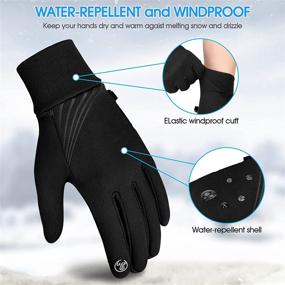 img 1 attached to 🧤 COMENOLE Winter Warm Gloves: Touch Screen, Thermal & Water Resistant for Men & Women - Ideal for Cold Weather, Running, Texting, Hiking, Cycling, Working, and Driving