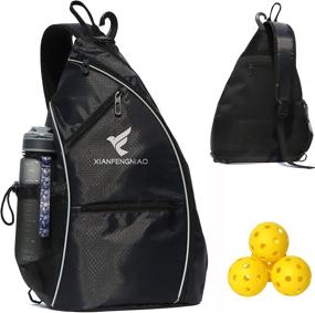 img 4 attached to Pickleball Backpack Crossbody Backpack，Reversible Tennis