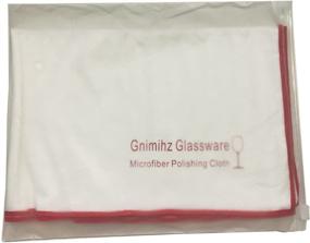 img 1 attached to 🧽 Gnimihz White Microfiber Polishing Cloth Set of 2 - 20''x26'' for Wine Glasses, Silverware, Mirrors: Superior Cleaning Performance!