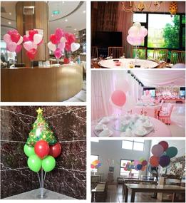 img 3 attached to 🎈 6 комплектов столовых подставок для воздушных шаров высотой 30 дюймов для украшения на день рождения, свадьбу и вечеринку | Прозрачный держатель для шаров на столе с 11 штангами для шаров, 7 чашками для шаров и 1 основой для шаров