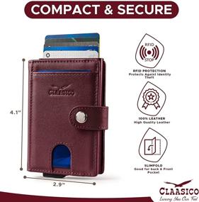 img 3 attached to Claasico Bifold Wallet: The Ultimate Compact Credit Wallet for Style and Functionality