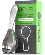 ☕️ balci - stainless steel coffee scoop (2 tablespoon) accurate measuring spoon for coffee, tea, sugar, flour, and beyond! ... logo