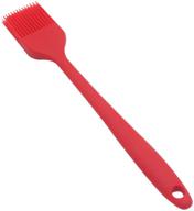 🍒 kufung heat resistant basting brushes, silicone pastry brushes, ideal for spreading oil, butter, sauce, and marinades on bbq grill, barbecue, kitchen baking, and cooking (m, cherry red) logo