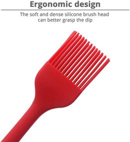 img 2 attached to 🍒 KUFUNG Heat Resistant Basting Brushes, Silicone Pastry Brushes, Ideal for Spreading Oil, Butter, Sauce, and Marinades on BBQ Grill, Barbecue, Kitchen Baking, and Cooking (M, Cherry Red)