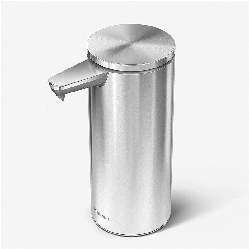 simplehuman sensor brushed stainless steel 로고