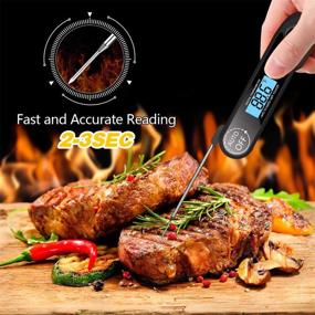 img 1 attached to Waterproof Thermometer Stainless Backlight Foldable