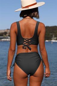 img 2 attached to Beachsissi Waisted Bikini Twist Swimsuit Women's Clothing for Swimsuits & Cover Ups