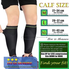 img 2 attached to HiRui Calf Compression Sleeves for Soccer Cycling - Calf Brace Shin Guards Support Leg 🦵 Compression Socks, Shin Splint, Varicose Vein, Calf Pain Relief - Ideal for Travel Nurses and Runners (Pair)