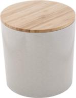 tablecraft 700016 canister melamine bamboo logo