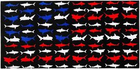 img 3 attached to Sharks American Beach Towel Cotton