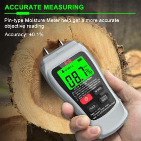 img 3 attached to Reddragon Wood Moisture Meter MT-18 - Digital Wall Moisture Detector - Two Pins - Paper Humidity Tester for Wood, Building Material, Firewood, Walls, Flooring (Grey)