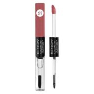 💄 revlon colorstay overtime lipcolor, dual ended longwearing liquid lipstick with clear lip gloss, nude in bare maximum (350), 0.07 oz, with vitamin e logo