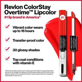 img 2 attached to 💄 Revlon ColorStay Overtime Lipcolor, Dual Ended Longwearing Liquid Lipstick with Clear Lip Gloss, Nude in Bare Maximum (350), 0.07 oz, with Vitamin E
