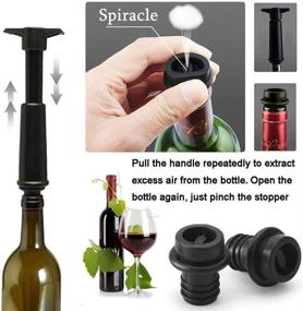 img 3 attached to 🍾 Real Vacuum Wine Bottle Stoppers – Reusable, Preserves Freshness and Flavor, Perfect Gift for Wine Lovers (5, Black)