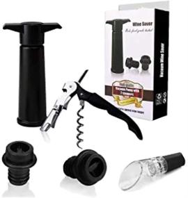 img 4 attached to 🍾 Real Vacuum Wine Bottle Stoppers – Reusable, Preserves Freshness and Flavor, Perfect Gift for Wine Lovers (5, Black)