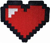 heart lives gamer pixel embroidered logo