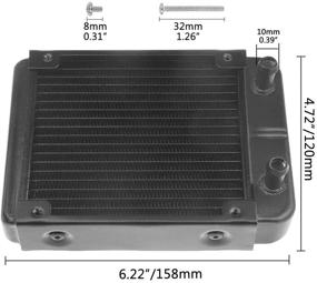 img 3 attached to 🌡️ BXQINLENX 18 Трубчатый алюминиевый теплообменник радиатор для ПК ЦПУ СО2 лазерной системы охлаждения воды компьютера 120 мм(A)