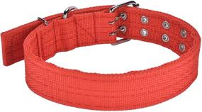 img 2 attached to 🐾 Ultimate Durability: Cdycam Adjustable Double Thick Heavy Duty Tough Nylon Military Dog Collar with Metal D Ring & Buckle