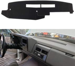 img 4 attached to 🚗 BLIBLIUNIT Custom Fit Dashboard Cover for Chevy/GMC Sierra/C Pickup Truck 1988-1994 - Black