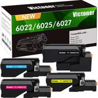 victoner xerox workcentre 6027 6025 phaser 6022 6020 printer compatible toner cartridge set (black 106r02759, cyan 106r02756, magenta 106r02757, yellow 106r02758) - 4-pack logo