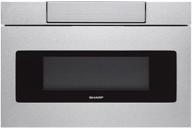 🍴 sharp 24-inch black stainless steel microwave drawer with 1.2 cu. ft. capacity - smd2470ah логотип